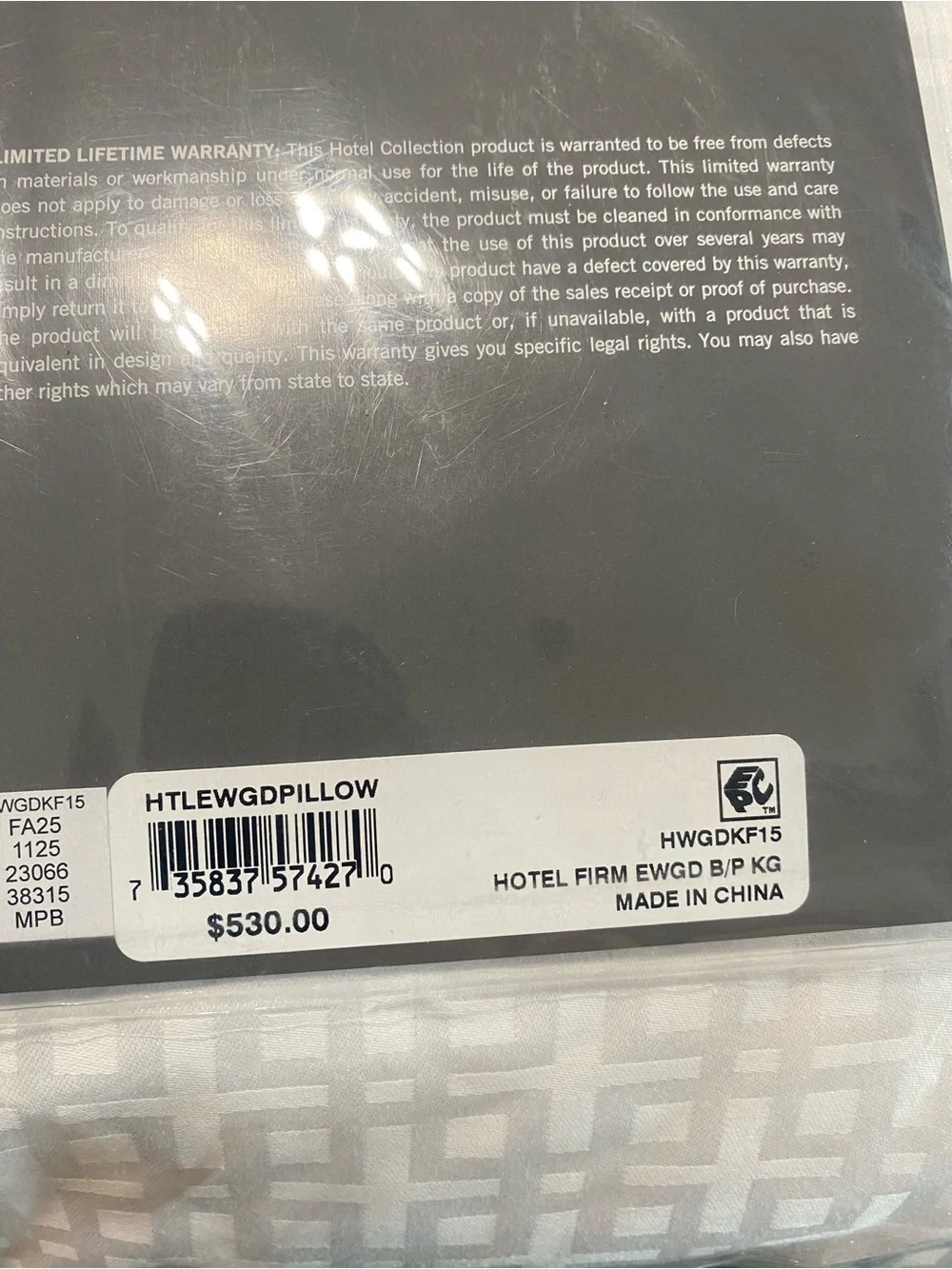 Hotel Collection Goose Down Pillow king Firm Support pillow for side sleepers